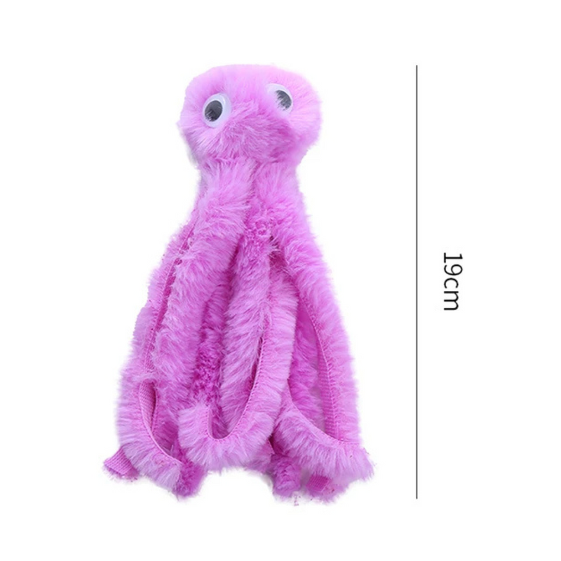 Brinquedo de Pelúcia para Cães e Gatos: Conforto e Diversão com o Polvo Mordedor
