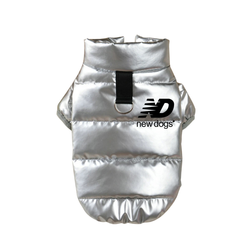 Jaqueta Puffer Impermeável para Pets The Dog Face com Alça Prática para Passeios Confortáveis