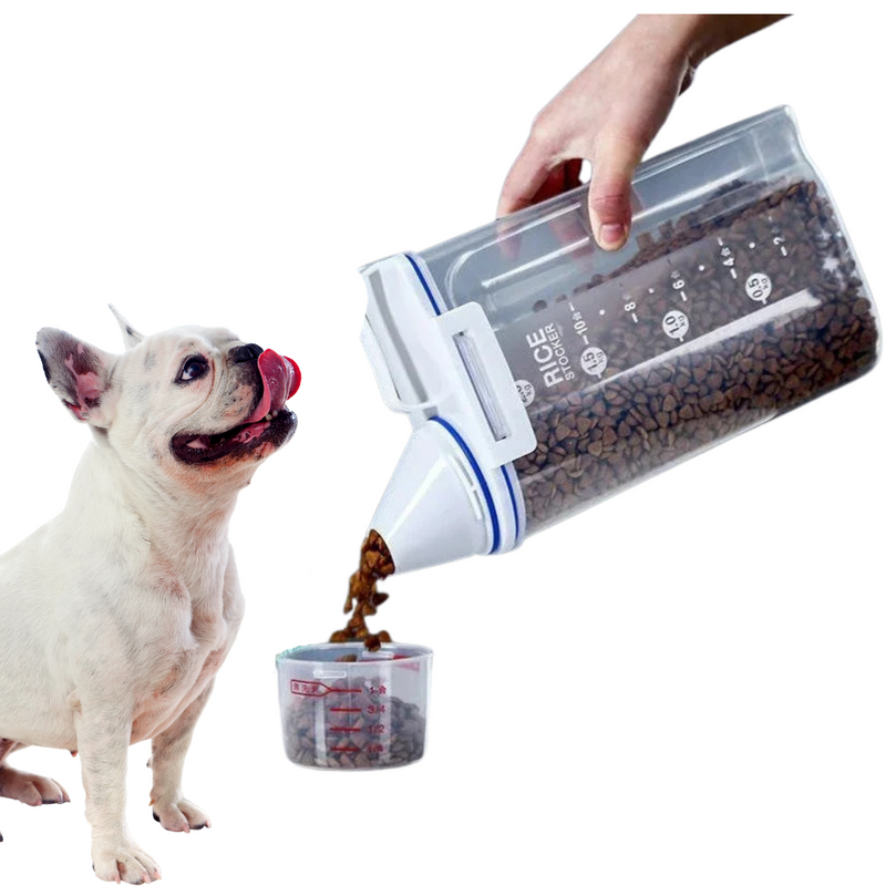 Pote Prático de Armazenamento de Ração com Dosador Integrado