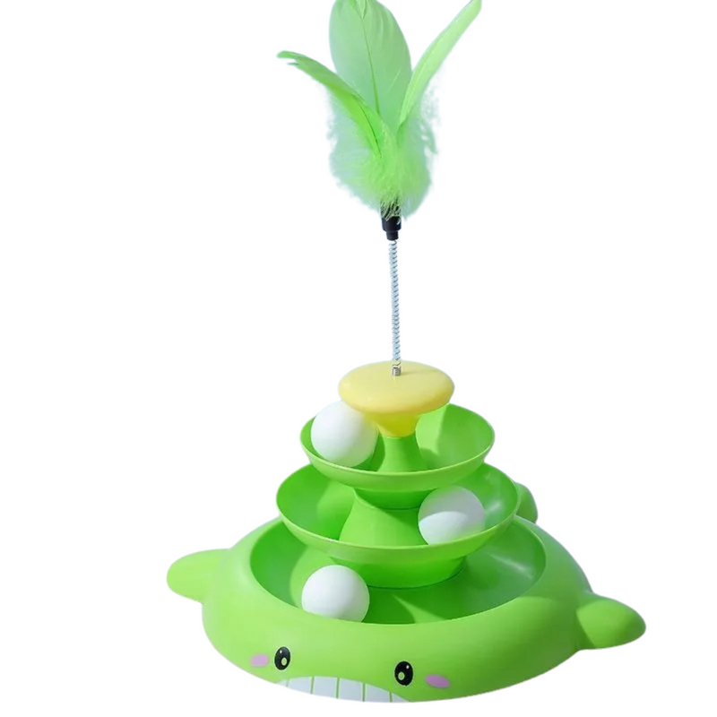 Torre Interativa com Bolinhas: Diversão e Estímulo para Gatos