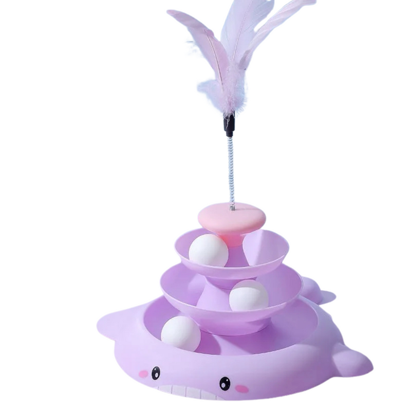 Torre Interativa com Bolinhas: Diversão e Estímulo para Gatos