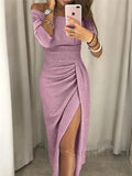 Vestido Feminino Brilhante Noite