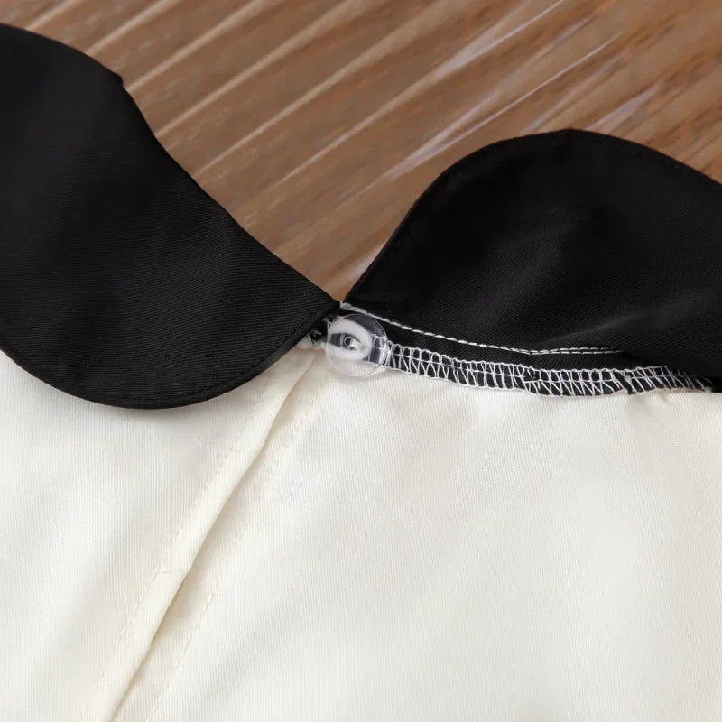 Vestido Infantil Sem Manga com Gola Boneca e Laço - Conforto e Estilo Para o Dia a Dia