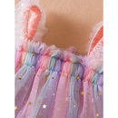 Vestido Infantil de Tule Colorido para Momentos Mágicos