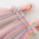 Vestido Infantil de Tule Colorido para Momentos Mágicos