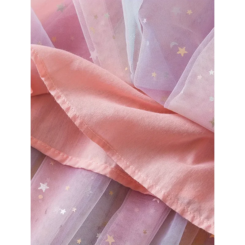 Vestido Infantil de Tule Colorido para Momentos Mágicos