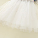 Vestido Infantil Jeans com Tule Floral e Manga Babado - Conforto e Estilo para Pequenos Momentos