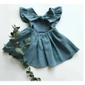 Vestido Infantil Ruffles Sem Manga com Laço Costas - Conforto e Estilo para Pequenas