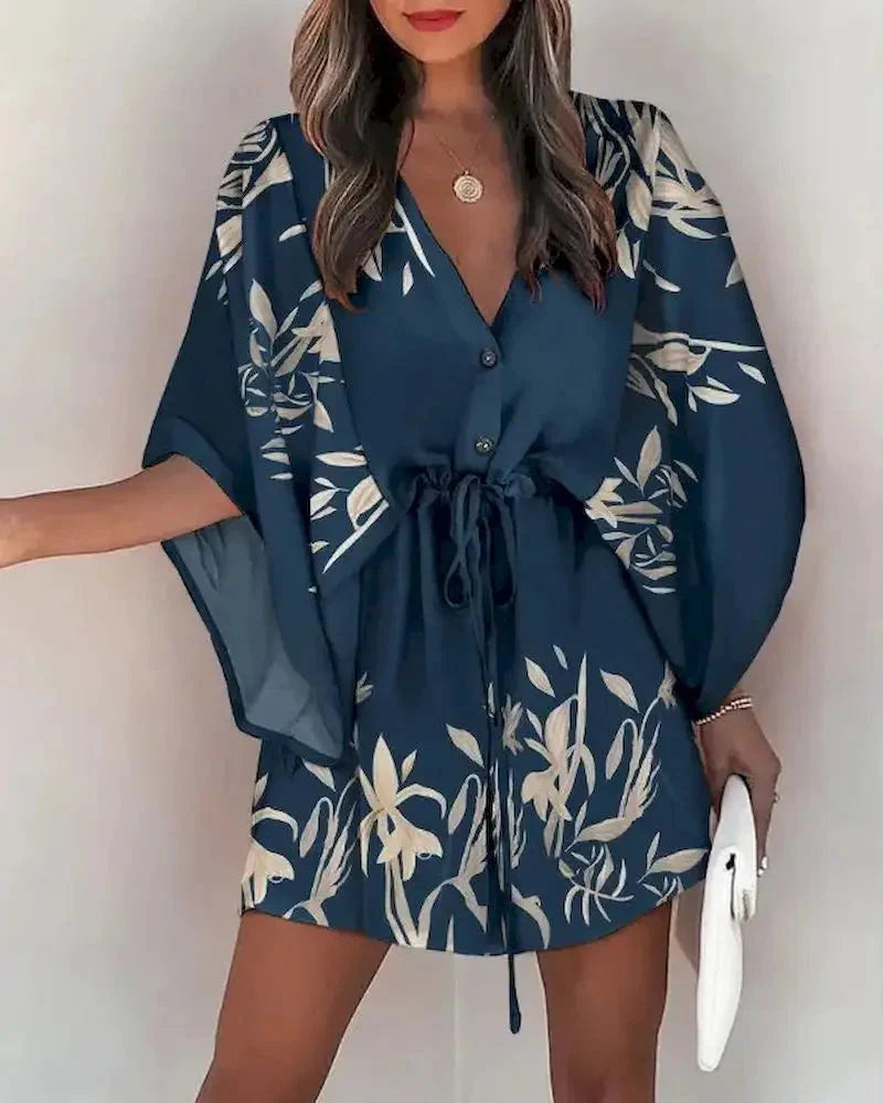 Vestido Kimono Acinturado Patrícia + Brinde Exclusivo