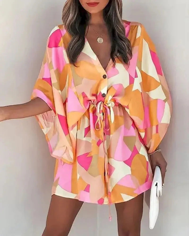 Vestido Kimono Acinturado Patrícia + Brinde Exclusivo