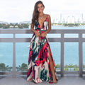 Vestido Longo Floral com Fenda Maju