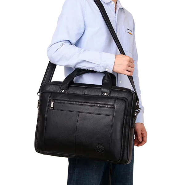 Mala Masculina de Couro Genuíno - Estilo e Praticidade para o Seu Dia a Dia